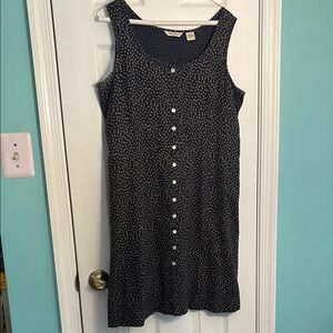 Vintage Eddie Bauer Black Polka Dot Dress